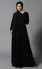 Viscose Lycra Jersey Zipper Abaya